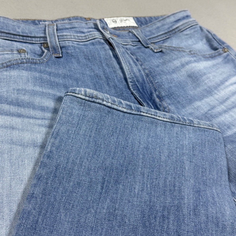AG Adriano Goldschmied Everett Slim Straight Light Wash Blue Jeans Mens 32x34